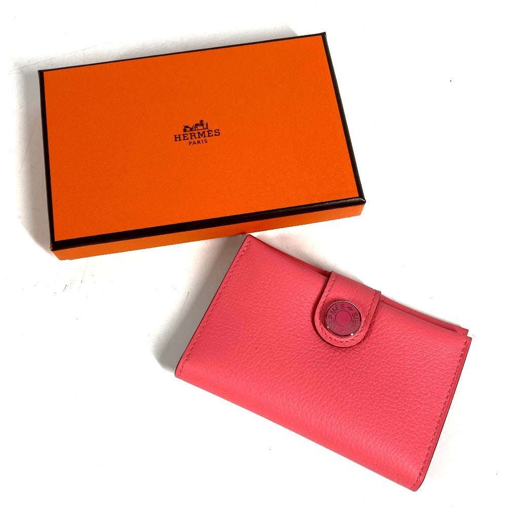 HERMES RMS R.M.S 名刺入れ 革小物 パスケース 2つ折り カードケース エヴァーカラー レディース ローズアザレ ピンク