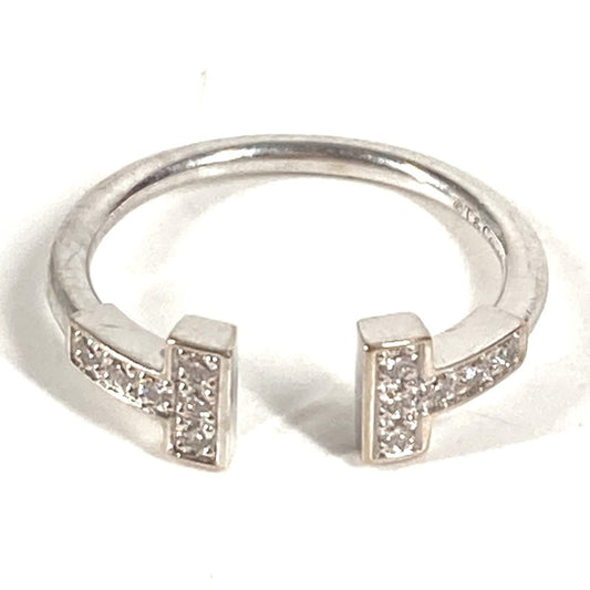 TIFFANY&Co. ジュエリー アクセサリー Tワイヤー ダイヤ ロゴ ダイヤモンド 750 金 K18 18K リング・指輪 Au750 レディース シルバー