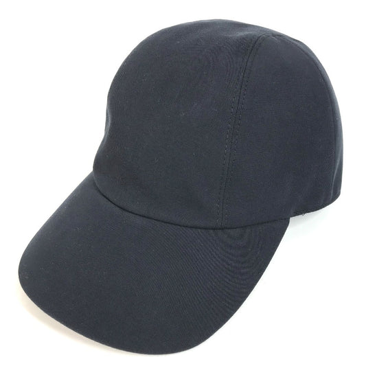 HERMES H800487E 0258 Sellier Logo Equestrian Cap Paddock Hat Cap Baseball Cap Cotton Unisex Navy
