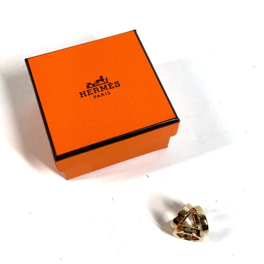 HERMES Scarf Ring Twilly Mini Trio Accessory Jewelry Scarf Ring Metal Unisex Permabrass Gold