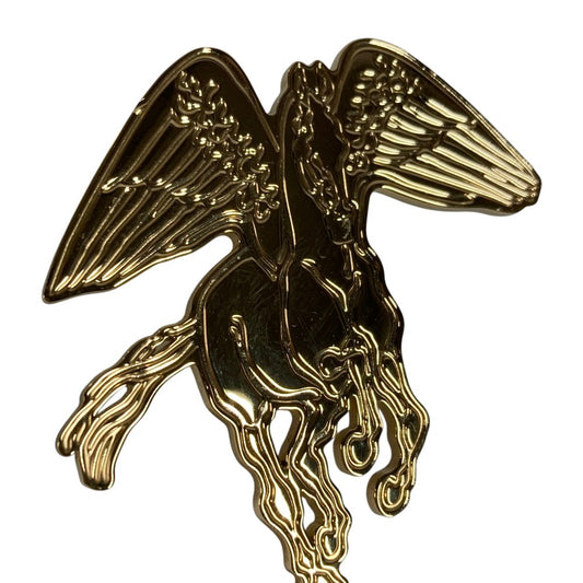 HERMES Scarf Ring Pégase Gravé Accessory Jewelry Scarf Ring Metal Unisex Gold