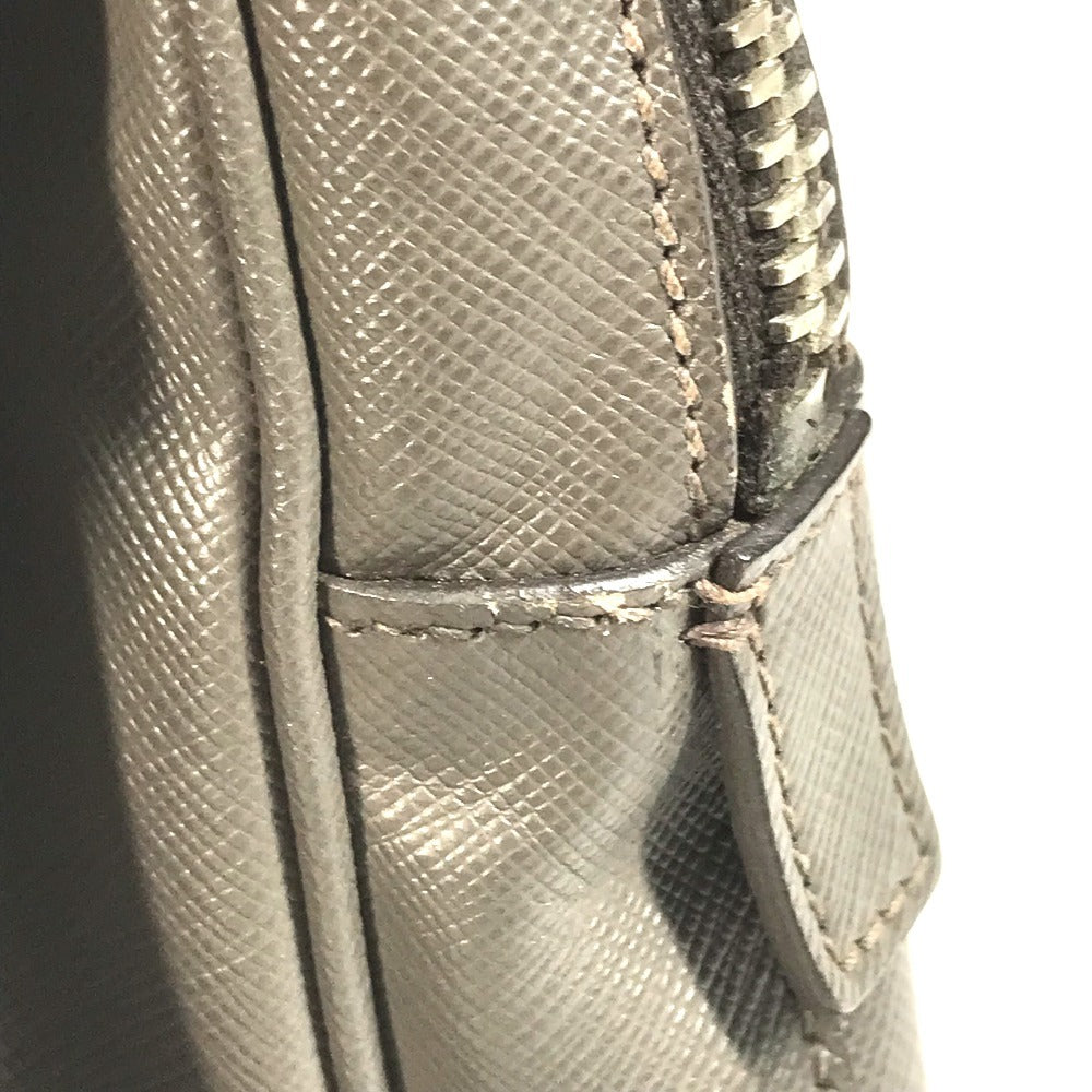 PRADA Business Bag, Document Bag, Tote Bag, Briefcase, Handbag, Saffiano Leather, Unisex, Grey