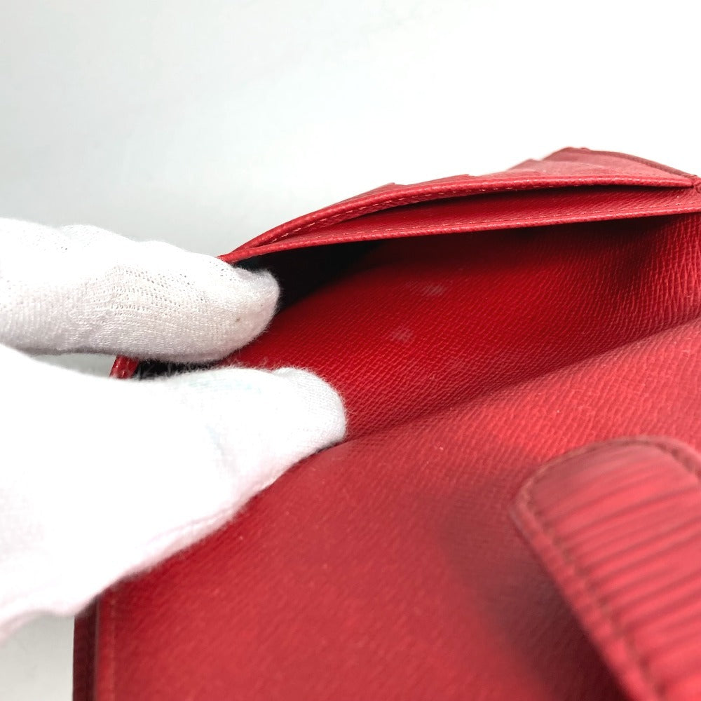 LOUIS VUITTON M6324E Epi Portemonnaie Viennois Compact Wallet, Billfold, Bifold Wallet, Epi Leather, Unisex, Rouge Red