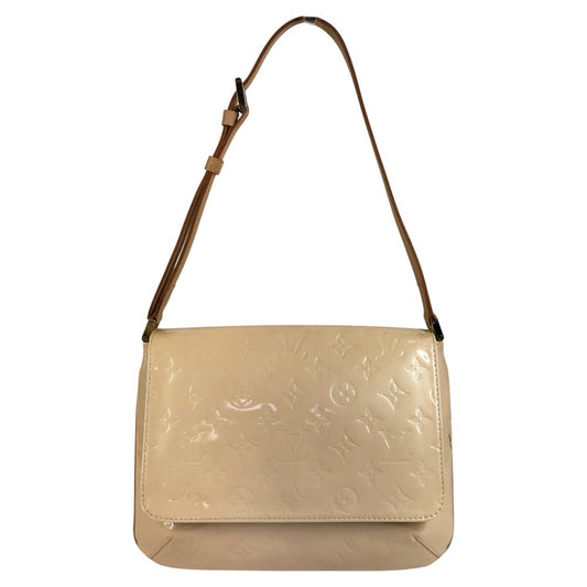 LOUIS VUITTON M91070 Monogram Vernis Thompson Street Shoulder Bag Flap Shoulder Bag Monogram Vernis Canvas Women's Marshmallow Pink