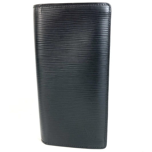 LOUIS VUITTON M60622 Epi Portefeuille Brazza Bi-fold Long Wallet Epi Leather Unisex Noir Black