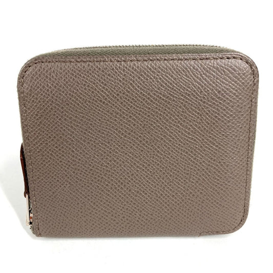 HERMES アザップコンパクトシルクイン 財布 小銭入れ ウォレット ラウンドファスナー コインケース エプソン ユニセックス エタン グレー
