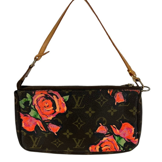 LOUIS VUITTON M48615 Monogram Rose Pochette Accessoires Handbag Shoulder Bag Pouch Monogram Canvas Women's Brown