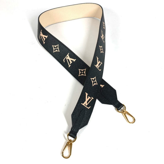 LOUIS VUITTON J02520 Bicolor Monogram Logo Bag Accessory Shoulder Strap Leather Unisex Black