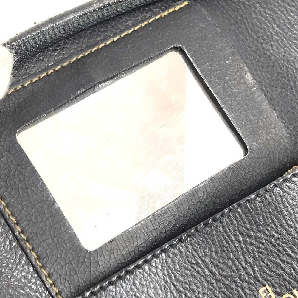 FENDI ヴィンテージ ペカン ロゴ カバン バニティバッグ 鏡 ミラー付き ハンドバッグ PVC/レザー ユニセックス カーキ
