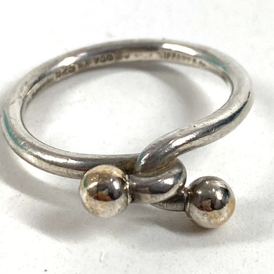 TIFFANY&Co. K18 Gold 18K Love Knot Ring Jewelry Accessory Ring SV925 Ladies Silver