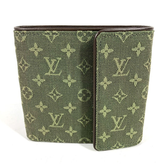 LOUIS VUITTON M92440 Monogram Mini Portefeuille Cartes Crédit Monnaie Portefeuille Cartes Crédit Monnaie กระเป๋าสตางค์แบบพับสามทบขนาดกะทัดรัด ผ้าใบ Monogram Mini สำหรับทุกเพศ สีคากี
