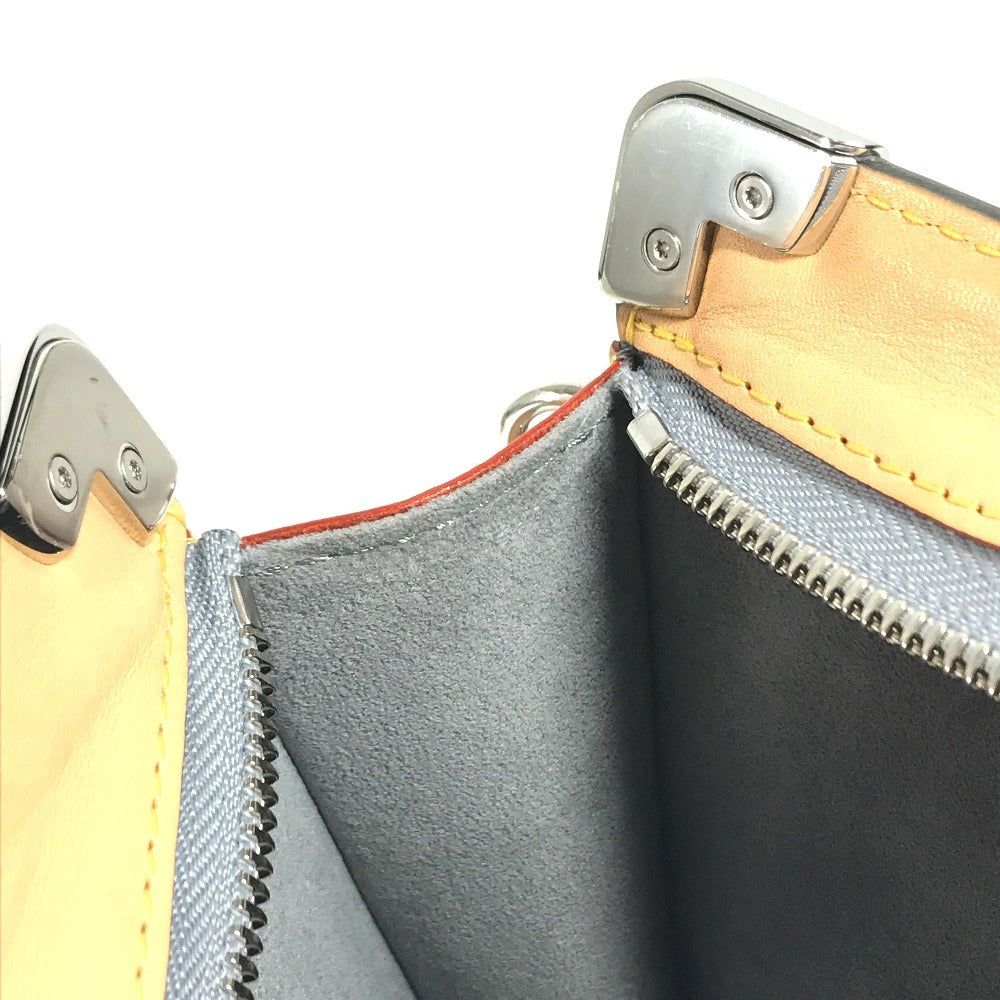 LOUIS VUITTON M80807 モノグラムミラー 鏡 トランク ポシェット トランクポシェット カバン ストラップ付き ポーチ セカンドバッグ クラッチバッグ レザー ユニセックス シルバー