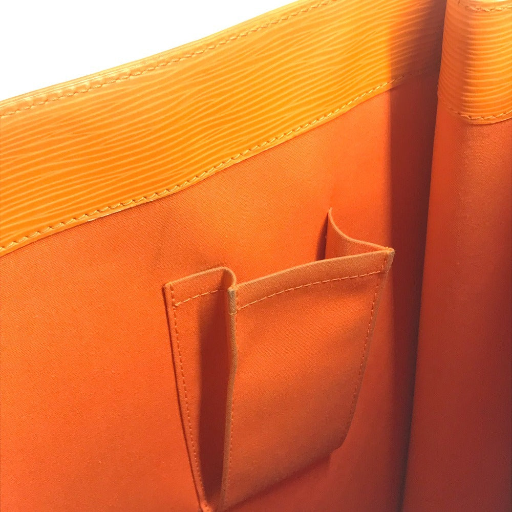 LOUIS VUITTON M5908H Epi Sac PlatGM Sac Plat GM Hand Bag Vertical Tote Tote Bag Epi Leather Mandarin Orange Used