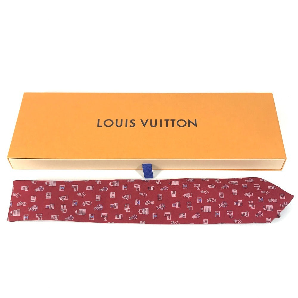 LOUIS VUITTON M71758 LV logo Accessories Necktie silk Red Used