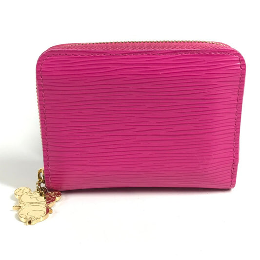 LOUIS VUITTON M14144 Japan limited Epi Takashi Murakami LV × TM zip-around coin purse Wallet Coin Compartment Zip Around coin purse Epi Leather Cute Pink pink Used