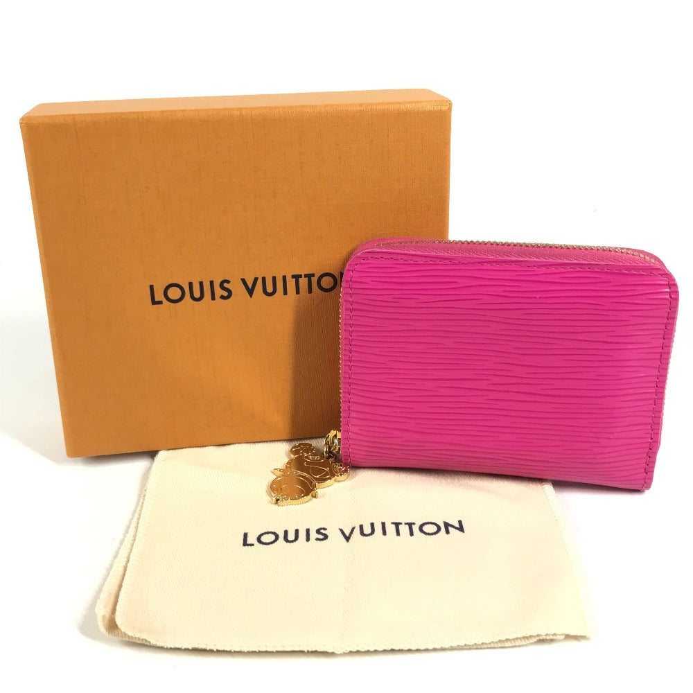 LOUIS VUITTON M14144 Japan limited Epi Takashi Murakami LV × TM zip-around coin purse Wallet Coin Compartment Zip Around coin purse Epi Leather Cute Pink pink Used