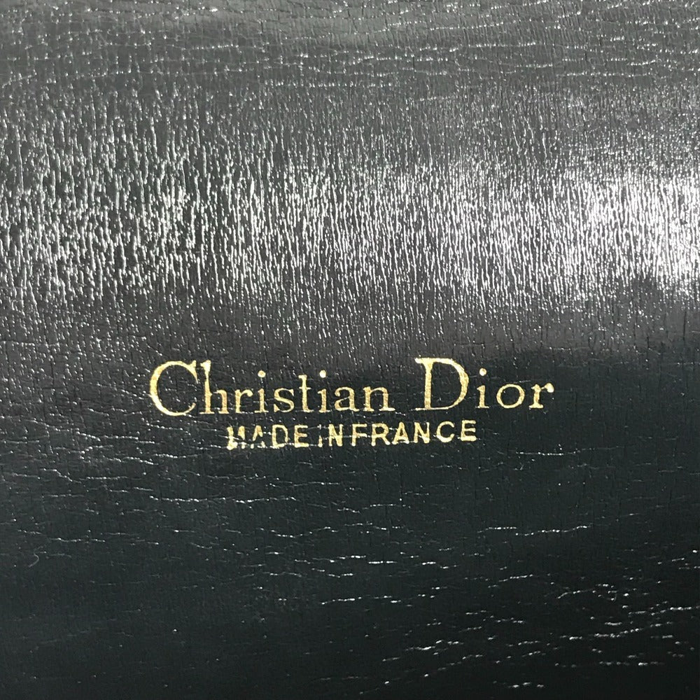 Dior vintage Trotter Logo CD Shoulder bag, flap bag, hand bag Shoulder Bag Leather/Canvas Navy Used