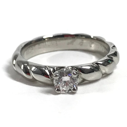 Chaumet D0.27ct VS1 Excellent Torsade Solitaire Diamond Accessories Jewelry Platinum Ring Pt950 Silver Used
