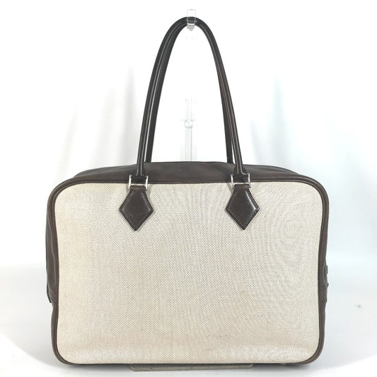 HERMES Plume 32 Plume 32 Tote bag, handbag, business bag Hand Bag Toile H / Vogarribar Ecru/Ebene Brown/Beige Used