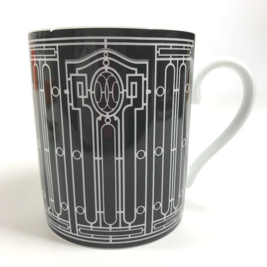 HERMES H DECO Tableware, cups, coffee cups Mug Pottery Black/White Used