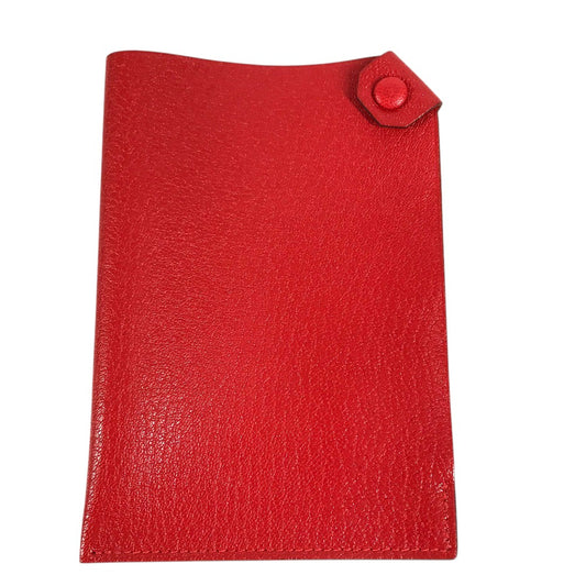 HERMES Talmac PM Talmac PM Passport Cover, Small Items, Travel Supplies passport case Chevre Red Used