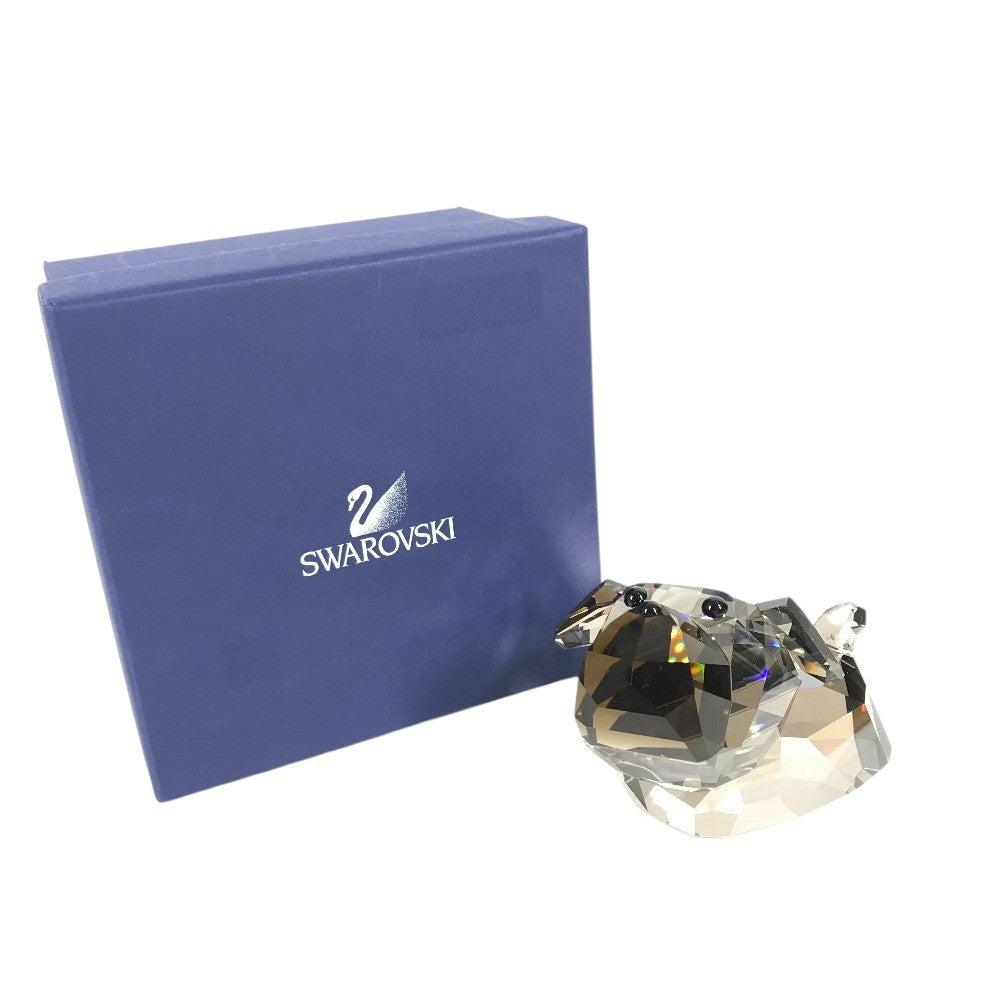 SWAROVSKI Dog dog Crystal dog figurine, interior decoration. object Crystal glass BlackBased Used