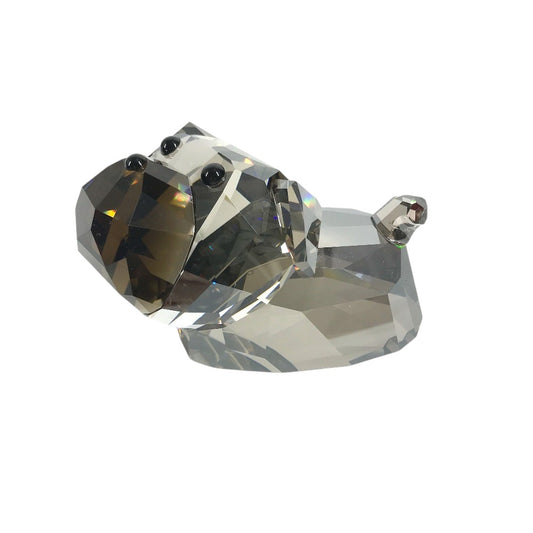 SWAROVSKI Dog dog Crystal dog figurine, interior decoration. object Crystal glass BlackBased Used