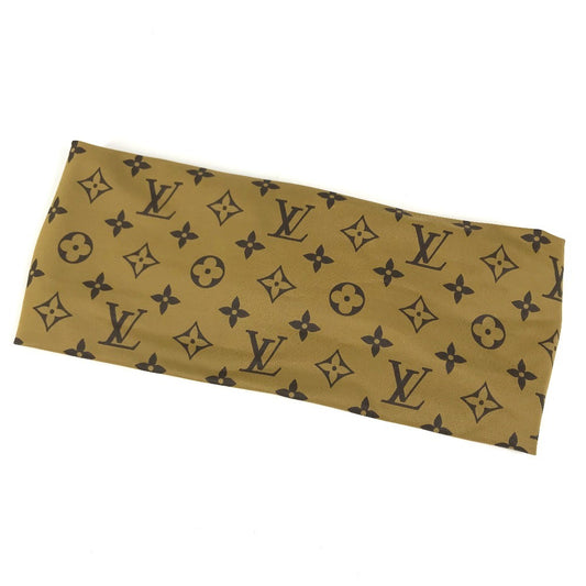 LOUIS VUITTON M76891 Monogram reverse headband hair accessories hair band Nylon / Polyurethane Beige Used