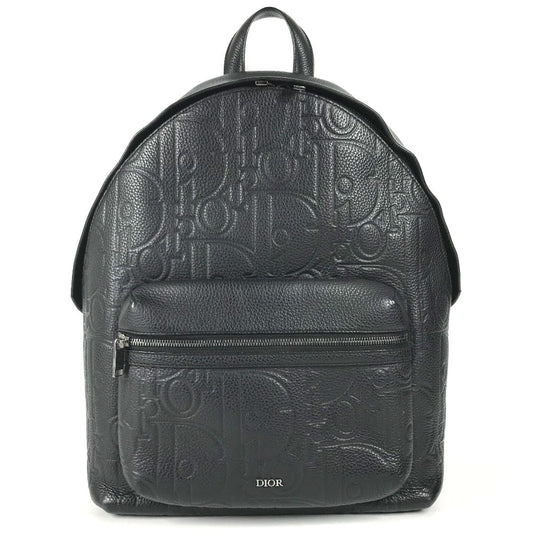 Dior Dior Rider Zip Backpack Bag Backpack All-over logo Backpack Leather Black Used