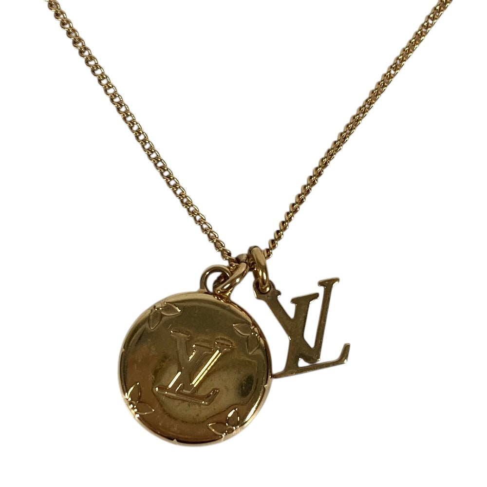 LOUIS VUITTON M80189 Monogram Ring Necklace Monogram Accessories Chain Necklace Necklace Metal Gold Used