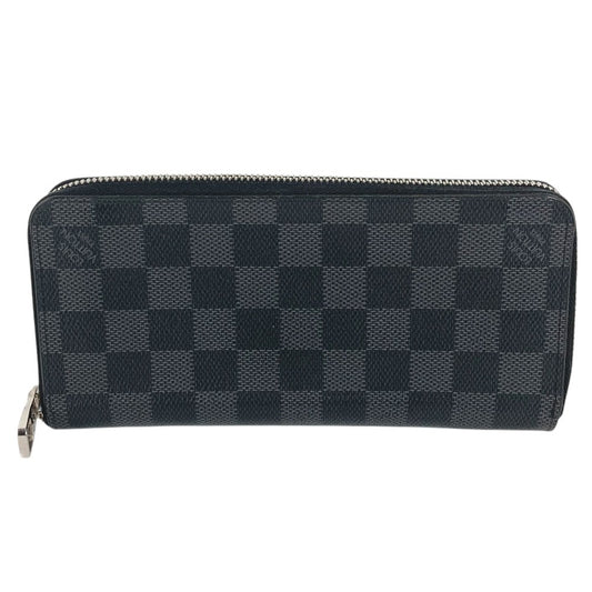 LOUIS VUITTON N63095 Damier Graphite Zippy WalletVertical Long wallet Zip Around Long Wallet DamierGraphiteCanvas Black Used