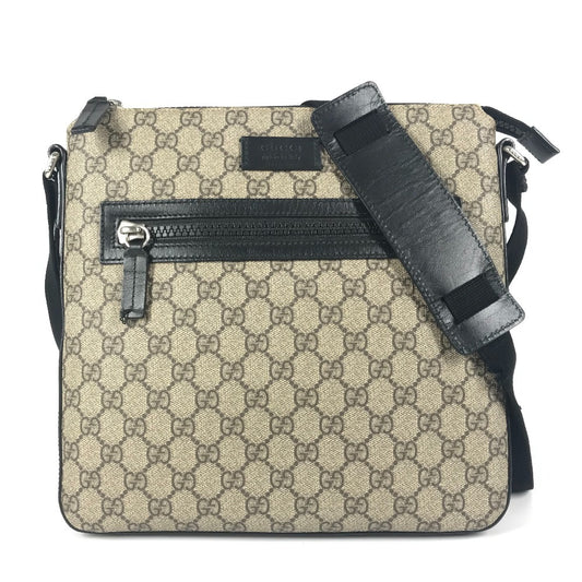 GUCCI 406374 GG Supreme Logo Crossbody Messenger Bag Shoulder Bag GG Supreme Canvas Unisex Beige