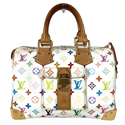 LOUIS VUITTON M92643 Monogram Multicolore Speedy 30 Mini Boston Bag/Handbag in Monogram Multicolore Canvas, Women's, Brown/White