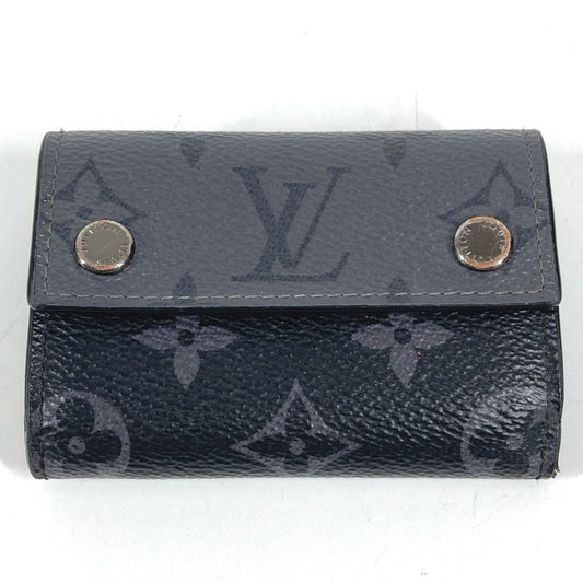 LOUIS VUITTON M45417 Monogram Eclipse Discovery Compact Wallet, Tri-fold Wallet, Monogram Eclipse Canvas, Unisex, Black