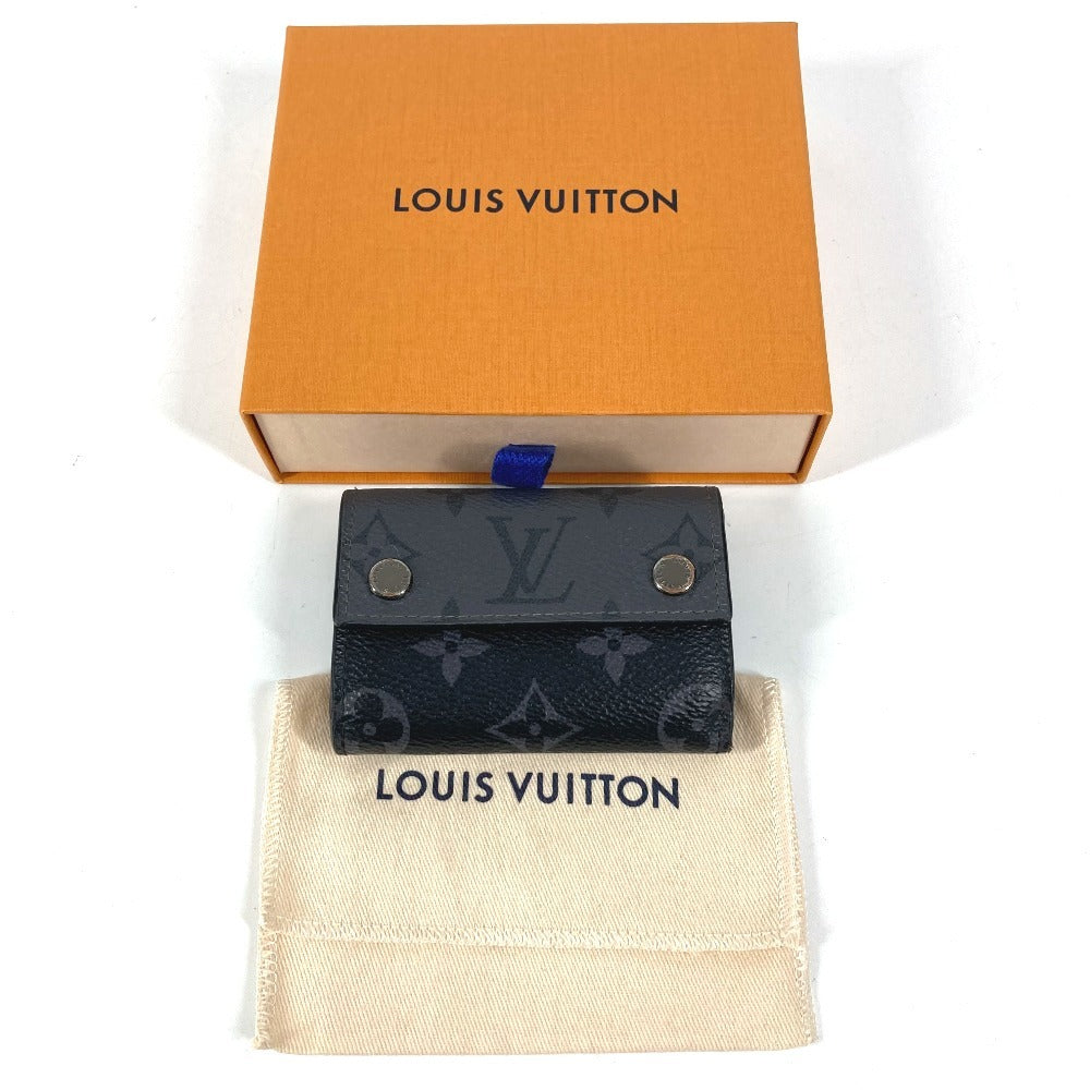 LOUIS VUITTON M45417 Monogram Eclipse Discovery Compact Wallet, Tri-fold Wallet, Monogram Eclipse Canvas, Unisex, Black