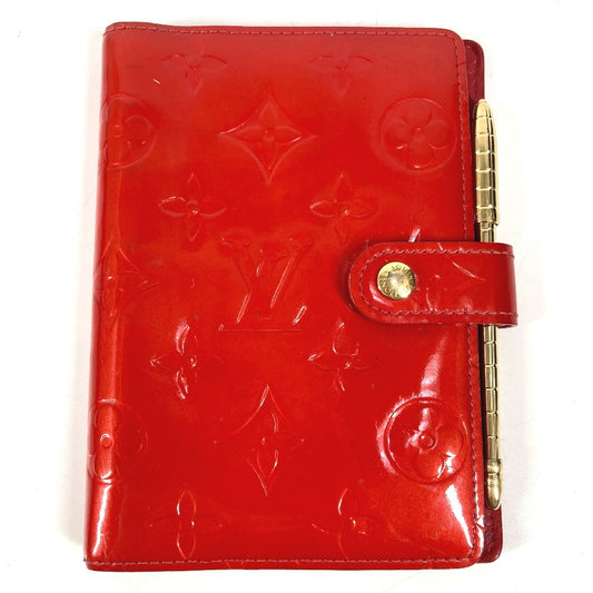 LOUIS VUITTON R21016 モノグラムヴェルニ アジェンダPM アジェンダ PM ボールペン付き ステーショナリー 手帳ケース 手帳カバー モノグラムヴェルニキャンバス ユニセックス ポムダムール