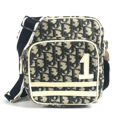 Dior Trotter No. 1 Logo Crossbody Pochette Shoulder Bag in Black, Unisex, PVC