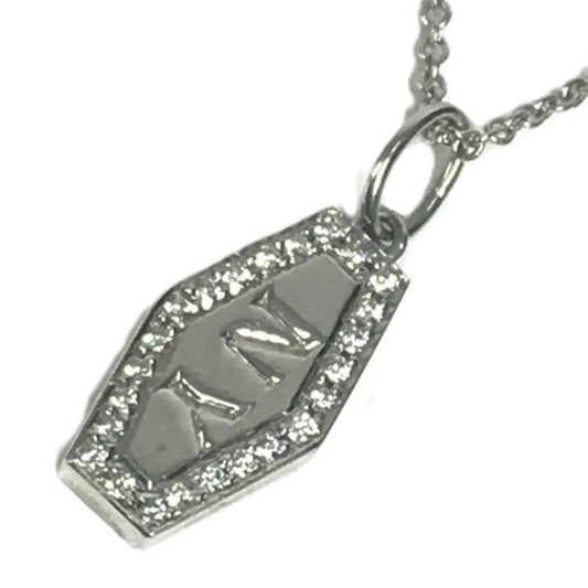 TIFFANY & Co. Platinum NY Plate Diamond New York Jewelry Accessory Chain Necklace, Pt950, Women's, Silver