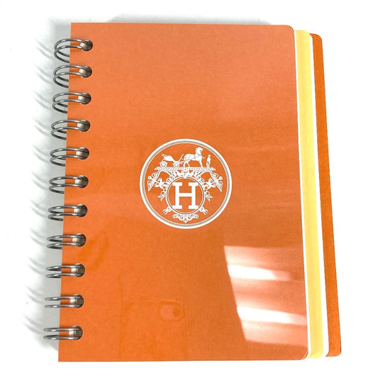 HERMES レフィル リフィル ロゴ メモ帳 ノート ステーショナリー ノートブック 紙 ユニセックス オレンジ