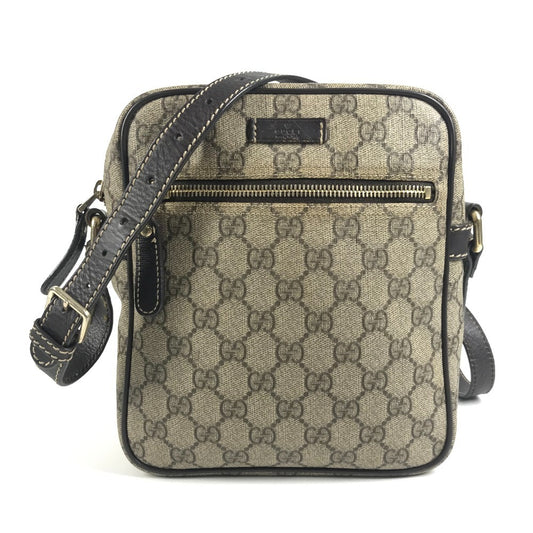 GUCCI 233268 GGスプリーム ロゴ 斜め掛け ポシェット カバン ショルダーバッグ GGスプリームキャンバス ユニセックス ベージュ