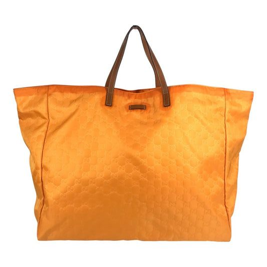 GUCCI 286198 GG ロゴ カバン トートバッグ トラベルバッグ ハンドバッグ レザー/ナイロン ユニセックス オレンジ
