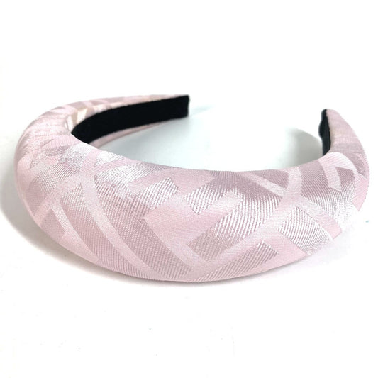 FENDI Zucca Logo Headband Hair Accessory Canvas Women's Pink