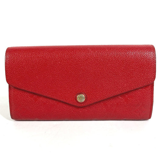 LOUIS VUITTON M61181 モノグラムアンプラント ポルトフォイユ サラ ロングウォレット フラップ 長財布 モノグラムアンプラントレザー ユニセックス レッド