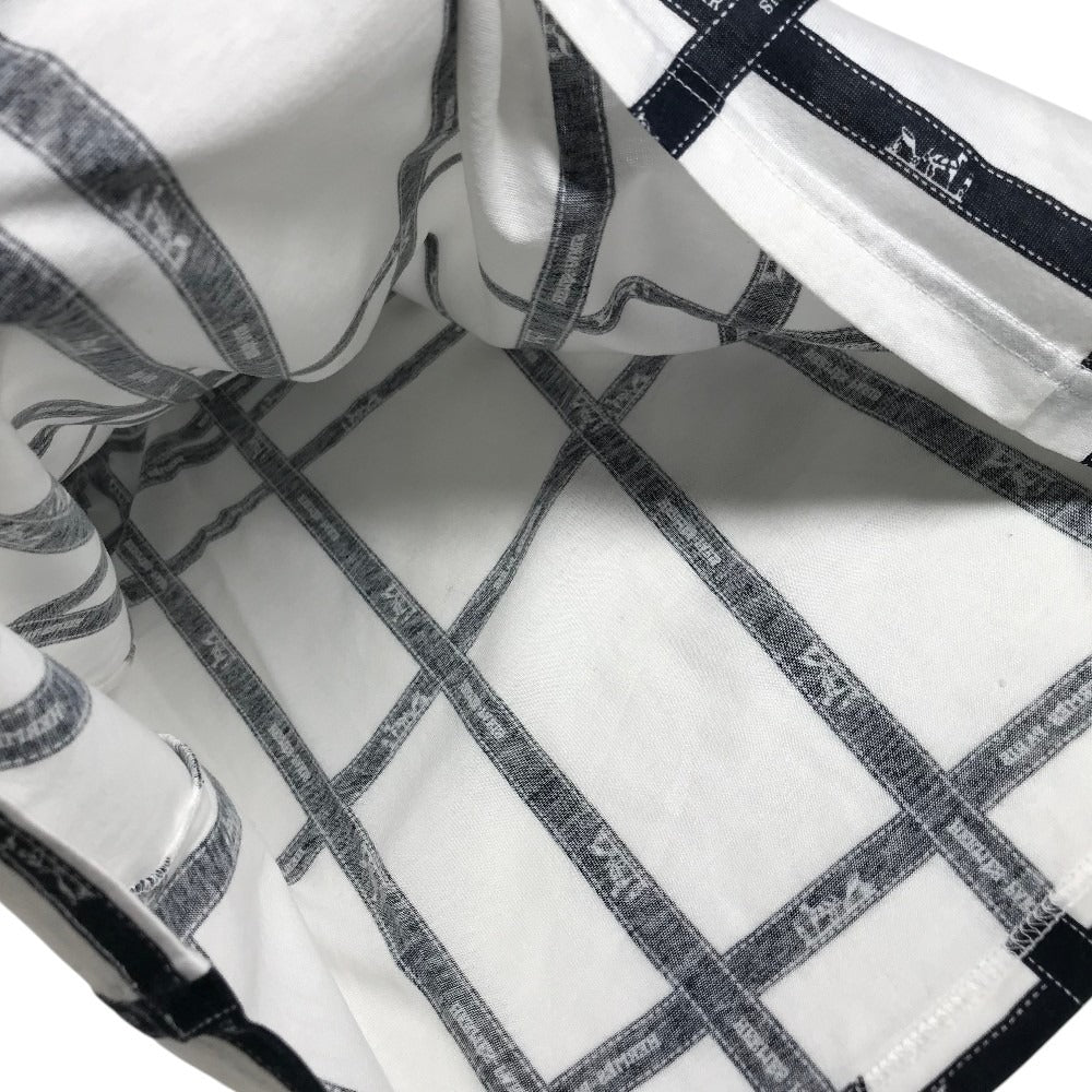 HERMES Bolduc pattern logo total pattern apparel top short sleeve t-shirt cotton ladies black