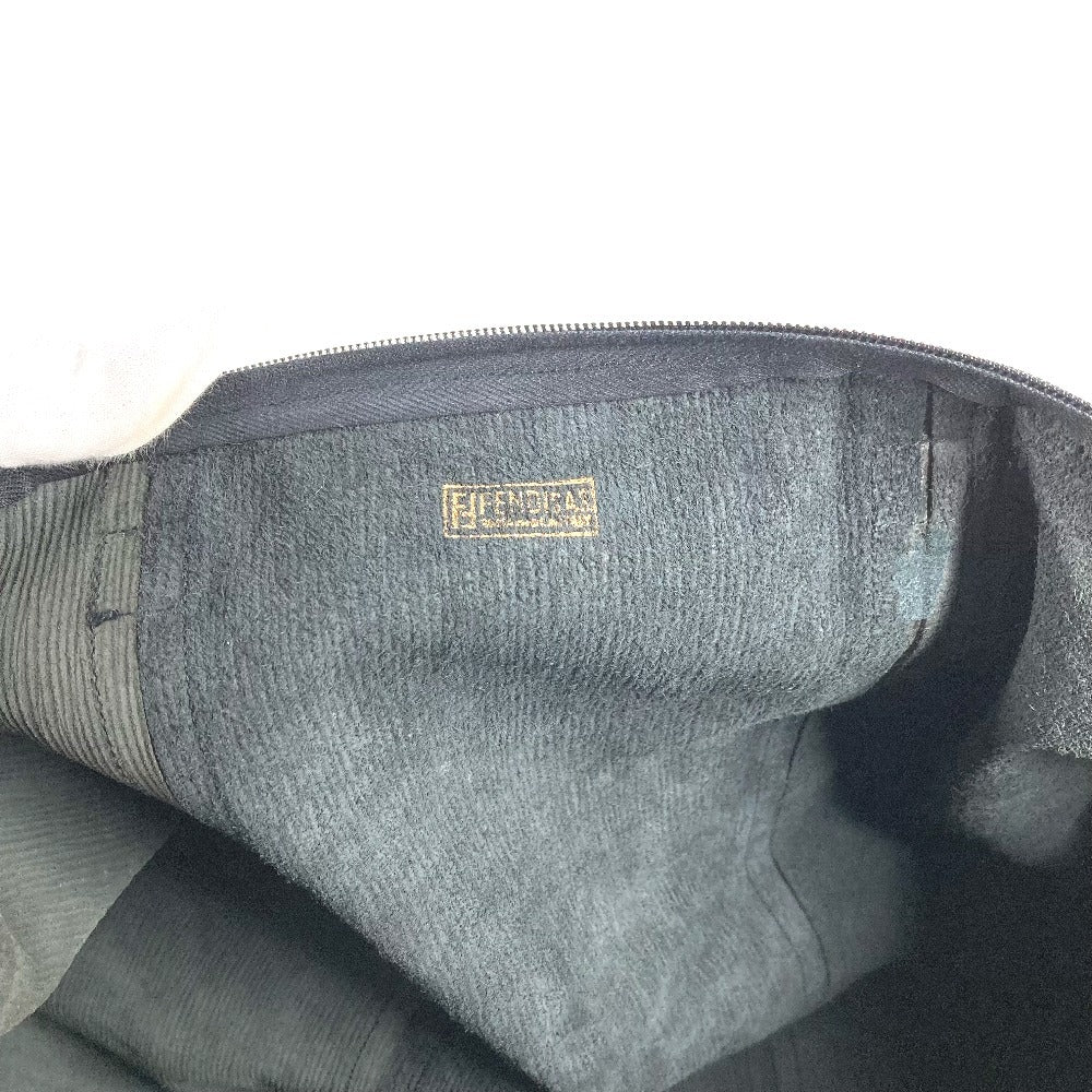 FENDI ヴィンテージ FFロゴ 旅行バッグ トラベルバッグ ハンドバッグ カバン ボストンバッグ レザー ユニセックス ブラック