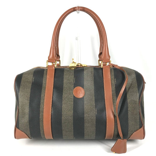 FENDI vintage Pecan Bags Hand Bag Mini Duffle Bag Duffle Bag PVC/Leather khaki Used