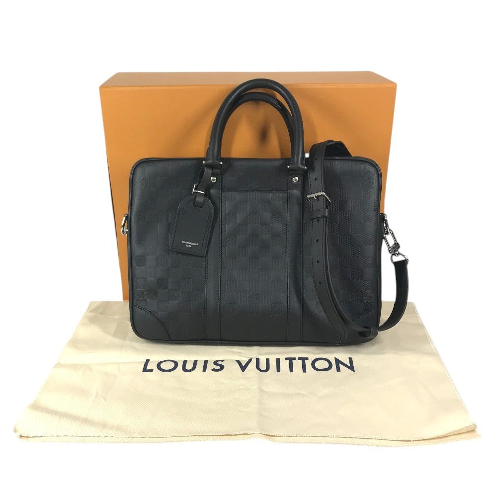 LOUIS VUITTON N40444 Damier Infini Porte Document Voyage PDV Bags 2WAY Bags Shoulder Bags Hand Bags Business bag Damier InfiniLeather onyx Black Used