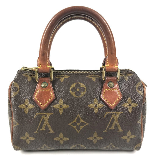 LOUIS VUITTON M41534 Monogram Mini Speedy Bag Mini Duffle Bag Pouch Hand Bag MonogramCanvas Brown Used