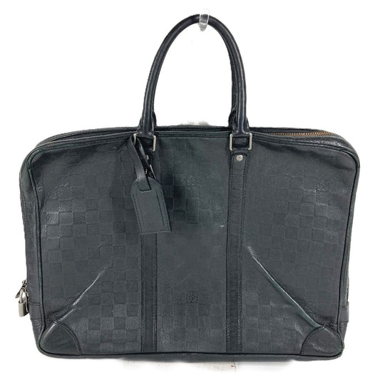 LOUIS VUITTON Damier Infini PDV Porte Document Voyage Bags Business Bags Briefcases Hand Bag Damier InfiniLeather onyx Black Used