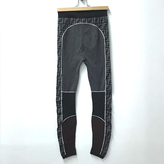 FENDI FAB216 Logo Apparel Zucca Swim Jogger Pants in Brown Nylon for Women